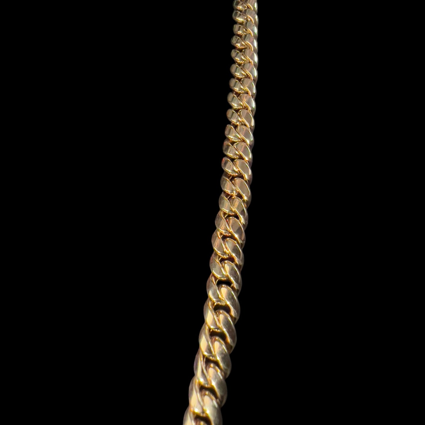 14k Cuban Link Bracelet Hollow / AD