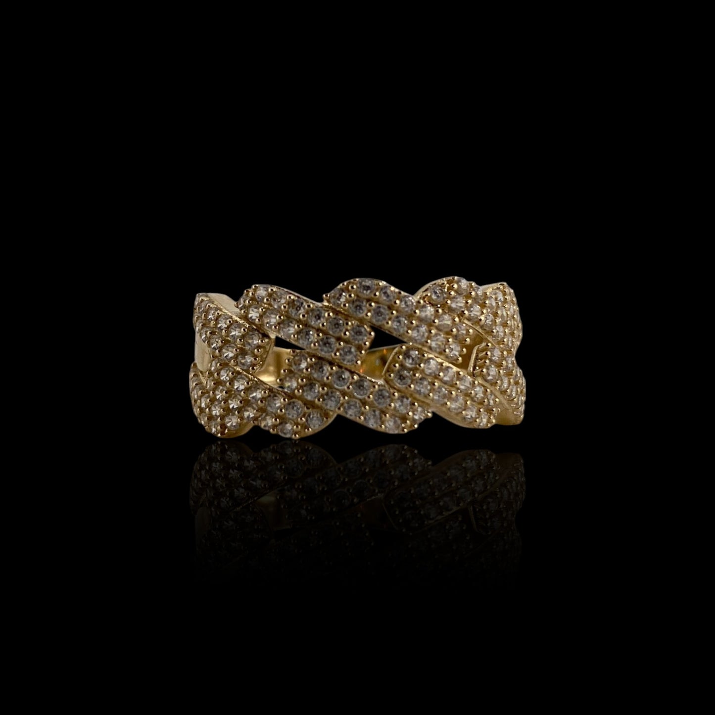 14K Cuban CZ Men’s Ring / AD™
