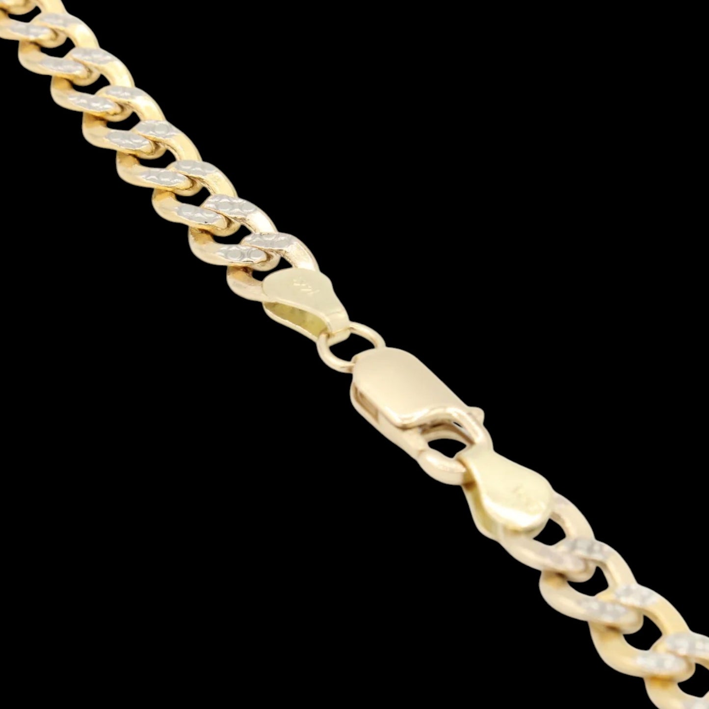 14k Cuban Curb Two Tone Chain / AD