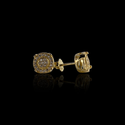 14K Round CZ Earrings / AD ™