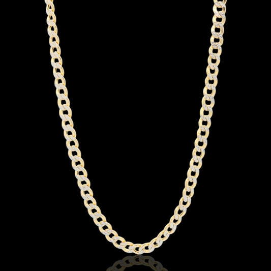 14k Cuban Curb Two Tone Chain / AD