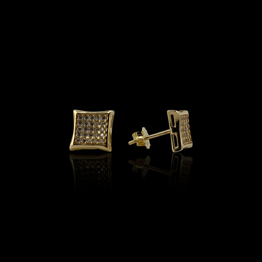 14K CZ Square Earrings /AD ™